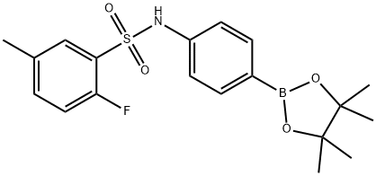 Benzenesulfonamide, 2-fluoro-5-methyl-N-[4-(4,4,5,5-tetramethyl-1,3,2-dioxaborolan-2-yl)phenyl]- Structural