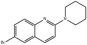 Quinoline, 6-bromo-2-(1-piperidinyl)- Structural