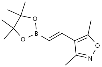 Isoxazole, 3,5-dimethyl-4-[(1E)-2-(4,4,5,5-tetramethyl-1,3,2-dioxaborolan-2-yl)ethenyl]- Structural