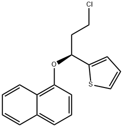 Thiophene, 2-[(1S)-3-chloro-1-(1-naphthalenyloxy)propyl]- Structural
