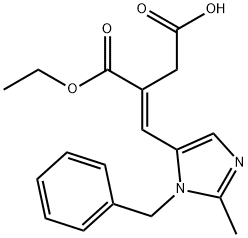 Butanedioic acid, 2-[[2-methyl-1-(phenylmethyl)-1H-imidazol-5-yl]methylene]-, 1-ethyl ester, (2E)- Structural