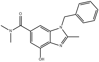 1H-Benzimidazole-6-carboxamide, 4-hydroxy-N,N,2-trimethyl-1-(phenylmethyl)- Structural