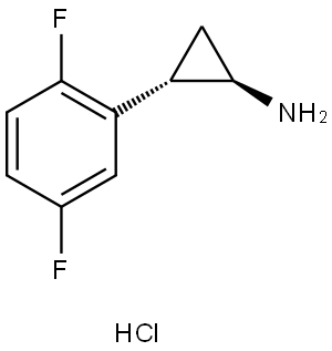 rac-(1R,2S)-2-(2,5-difluorophenyl)cyclopropan-1-amine hydrochloride, trans Structural