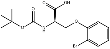 N-Boc-O-(2-bromophenyl)-D-serine Structural