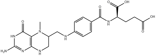 D-Glutamic acid, N-[4-[[(2-amino-3,4,5,6,7,8-hexahydro-5-methyl-4-oxo-6-pteridinyl)methyl]amino]benzoyl]- Structural