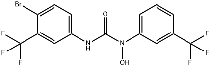 Urea, N'-[4-bromo-3-(trifluoromethyl)phenyl]-N-hydroxy-N-[3-(trifluoromethyl)phenyl]- Structural