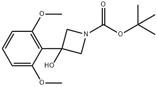 tert-Butyl 3-(2,6-dimethoxyphenyl)-3-hydroxyazetidine-1-carboxylate Structural