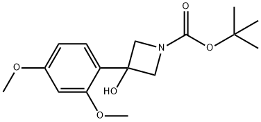 tert-Butyl 3-(2,4-dimethoxyphenyl)-3-hydroxyazetidine-1-carboxylate Structural