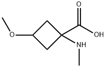 Cyclobutanecarboxylic acid, 3-methoxy-1-(methylamino)- Structural