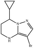 Pyrazolo[1,5-a]pyrimidine, 3-bromo-7-cyclopropyl-4,5,6,7-tetrahydro- Structural