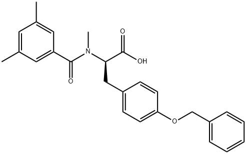 D-Tyrosine, N-(3,5-dimethylbenzoyl)-N-methyl-O-(phenylmethyl)- Structural