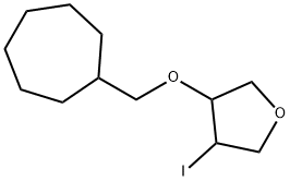 Furan, 3-(cycloheptylmethoxy)tetrahydro-4-iodo- Structural