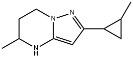 Pyrazolo[1,5-a]pyrimidine, 4,5,6,7-tetrahydro-5-methyl-2-(2-methylcyclopropyl)- Structural