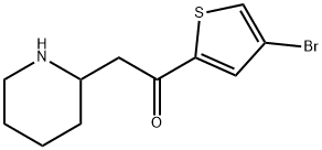 Ethanone, 1-(4-bromo-2-thienyl)-2-(2-piperidinyl)- Structural
