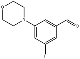 Benzaldehyde, 3-fluoro-5-(4-morpholinyl)- Structural