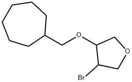 Furan, 3-bromo-4-(cycloheptylmethoxy)tetrahydro- Structural