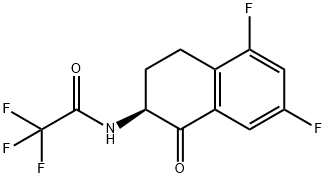Acetamide, N-(5,7-difluoro-1,2,3,4-tetrahydro-1-oxo-2-naphthalenyl)-2,2,2-trifluoro-, (S)- (9CI) Structural