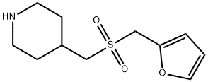 Piperidine, 4-[[(2-furanylmethyl)sulfonyl]methyl]- Structural