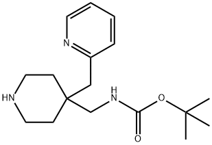 tert-Butyl [4-(pyridin-2-ylmethyl)piperidin-4-yl]methylcarbamate Structural