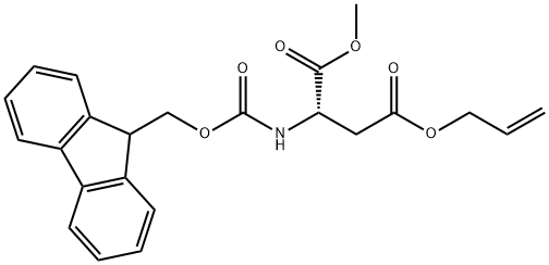 L-Aspartic acid, N-[(9H-fluoren-9-ylmethoxy)carbonyl]-, 1-methyl 4-(2-propen-1-yl) ester Structural