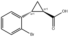 rel-(1R,2R)-2-(2-Bromophenyl)cyclopropane-1-carboxylic acid Structural