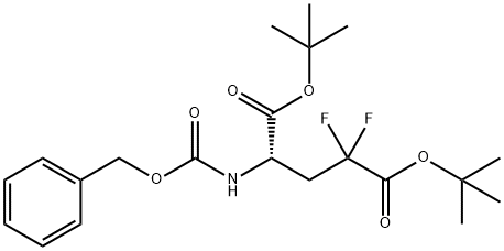 Glutamic acid, 4,4-difluoro-N-[(phenylmethoxy)carbonyl]-, 1,5-bis(1,1-dimethylethyl) ester Structural