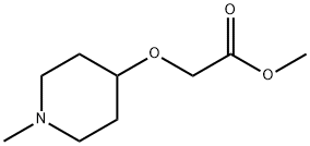 Acetic acid, 2-[(1-methyl-4-piperidinyl)oxy]-, methyl ester Structural
