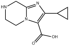 Imidazo[1,2-a]pyrazine-3-carboxylic acid, 2-cyclopropyl-5,6,7,8-tetrahydro- Structural