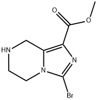 Imidazo[1,5-a]pyrazine-1-carboxylic acid, 3-bromo-5,6,7,8-tetrahydro-, methyl ester Structural