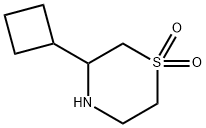 Thiomorpholine, 3-cyclobutyl-, 1,1-dioxide Structural