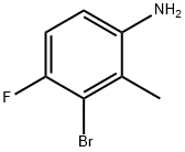 Benzenamine, 3-bromo-4-fluoro-2-methyl- Structural