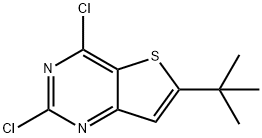 Thieno[3,2-d]pyrimidine, 2,4-dichloro-6-(1,1-dimethylethyl)- Structural