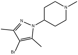 Piperidine, 4-(4-bromo-3,5-dimethyl-1H-pyrazol-1-yl)-1-methyl- Structural