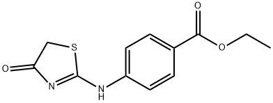 ethyl 4-{[(2Z)-4-oxo-1,3-thiazolidin-2-ylidene]amino}benzoate Structural