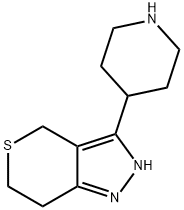 Thiopyrano[4,3-c]pyrazole, 2,4,6,7-tetrahydro-3-(4-piperidinyl)- Structural