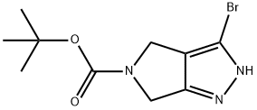 tert-Butyl 3-bromo-4,6-dihydropyrrolo[3,4-c]pyrazole-5(2H)-carboxylate Structural