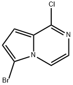 Pyrrolo[1,2-a]pyrazine, 6-bromo-1-chloro- Structural