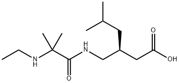 Hexanoic acid, 3-[[[2-(ethylamino)-2-methyl-1-oxopropyl]amino]methyl]-5-methyl-, (3S)- Structural
