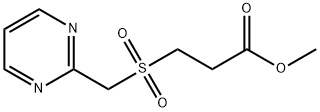 Propanoic acid, 3-[(2-pyrimidinylmethyl)sulfonyl]-, methyl ester Structural