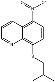 Quinoline, 8-[(2-methylpropyl)thio]-5-nitro- Structural