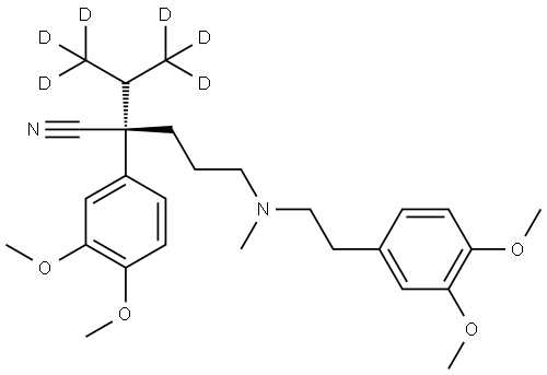 (R)-(+)-Verapamil-d6 Structural