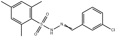 Benzenesulfonic acid, 2,4,6-trimethyl-, 2-[(3-chlorophenyl)methylene]hydrazide Structural