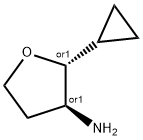 rac-(2R,3S)-2-cyclopropyloxolan-3-amine, trans Structural