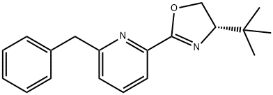 Pyridine, 2-[(4S)-4-(1,1-dimethylethyl)-4,5-dihydro-2-oxazolyl]-6-(phenylmethyl)- Structural