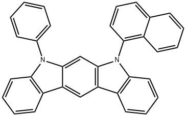 Indolo[2,3-b]carbazole, 5,7-dihydro-5-(1-naphthalenyl)-7-phenyl- Structural