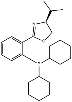 Oxazole, 2-[2-(dicyclohexylphosphino)phenyl]-4,5-dihydro-4-(1-methylethyl)-, (S)- (9CI) Structural