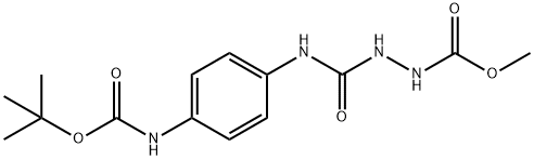 tert-butyl N-(4-{[N'-(methoxycarbonyl)hydrazinecarbonyl]amino}phenyl)carbamate Structural