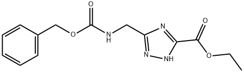 ethyl 3-({[(benzyloxy)carbonyl]amino}methyl)-1H-1,2,4-triazole-5-carboxylate Structural