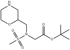 Glycine, N-(methylsulfonyl)-N-(2-morpholinylmethyl)-, 1,1-dimethylethyl ester Structural
