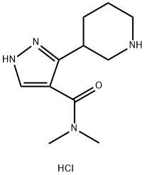 N,N-dimethyl-3-(piperidin-3-yl)-1H-pyrazole-4-carboxamide dihydrochloride Structural